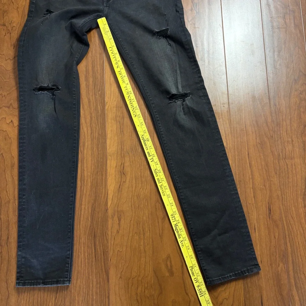 American Eagle Next Level Flex Skinny Distressed Jeans Black 30x34